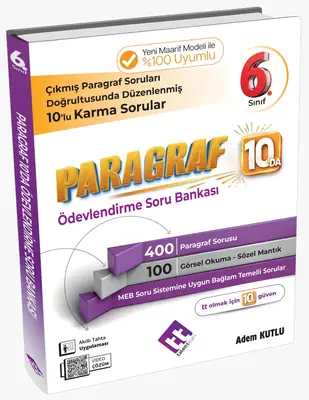 Paragraf 10'da Ödevlendirme Soru Bankası – 6. Sınıf kapağı