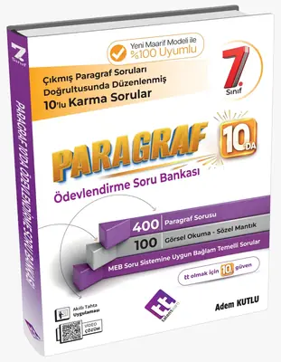 Paragraf 10'da Ödevlendirme Soru Bankası – 7. Sınıf kapağı